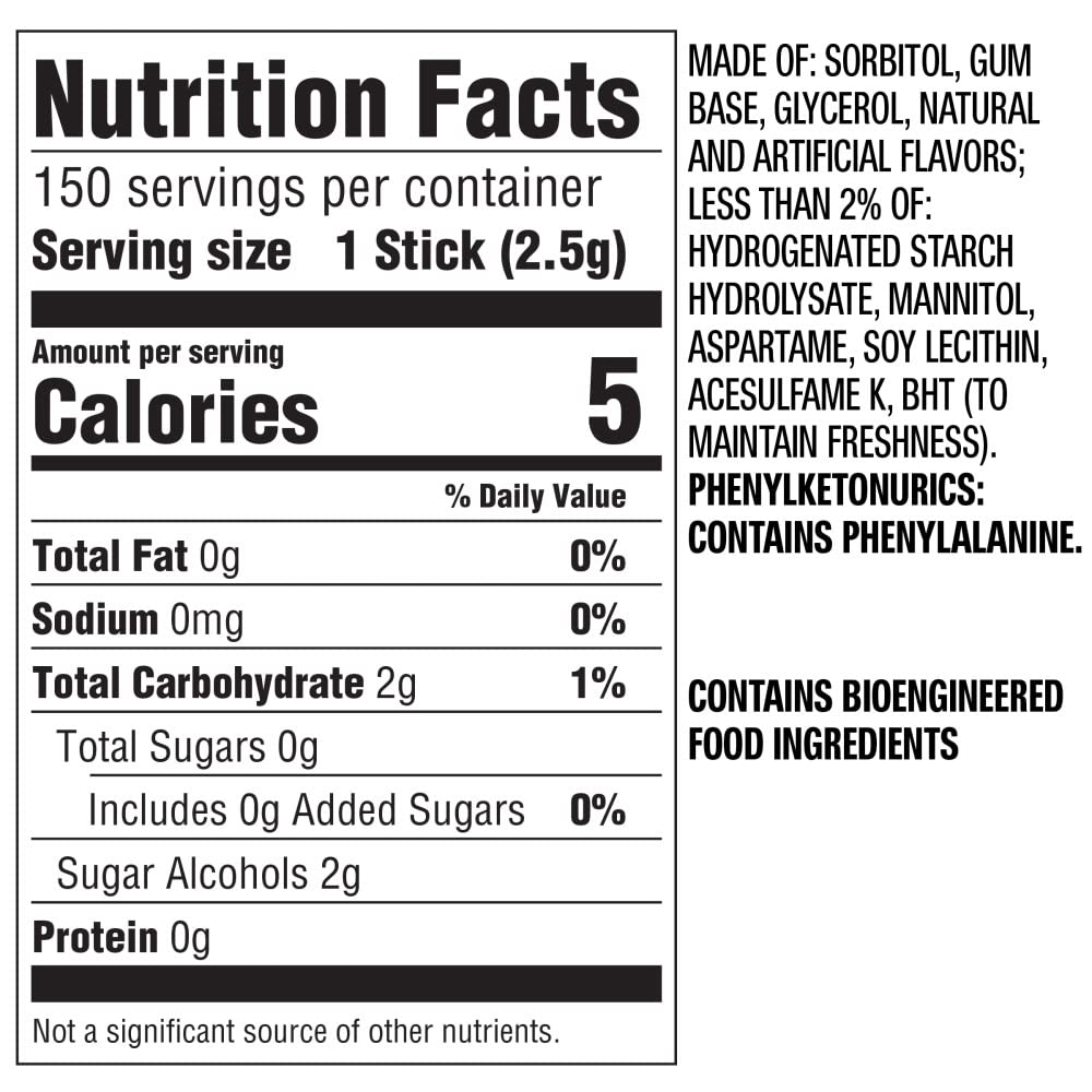 5 Gum Rpm Mint Sugarfree Gum, 15 Count (Pack Of 10)