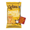 UGLIES Cheddar and Sour Cream Kettle Cooked Potato Chips - Gluten Free, Kosher, Non-GMO Office and Kids Snack - Individual Snack