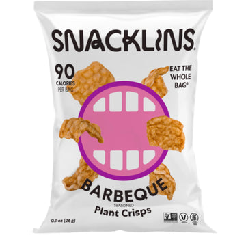 SNACKLINS Plant Based Crisps BARBEQUE - Gluten Free, Grain Free, 100% Kosher, Vegan Healthy Snacks, Crunchy Puffed Snack, Only 1