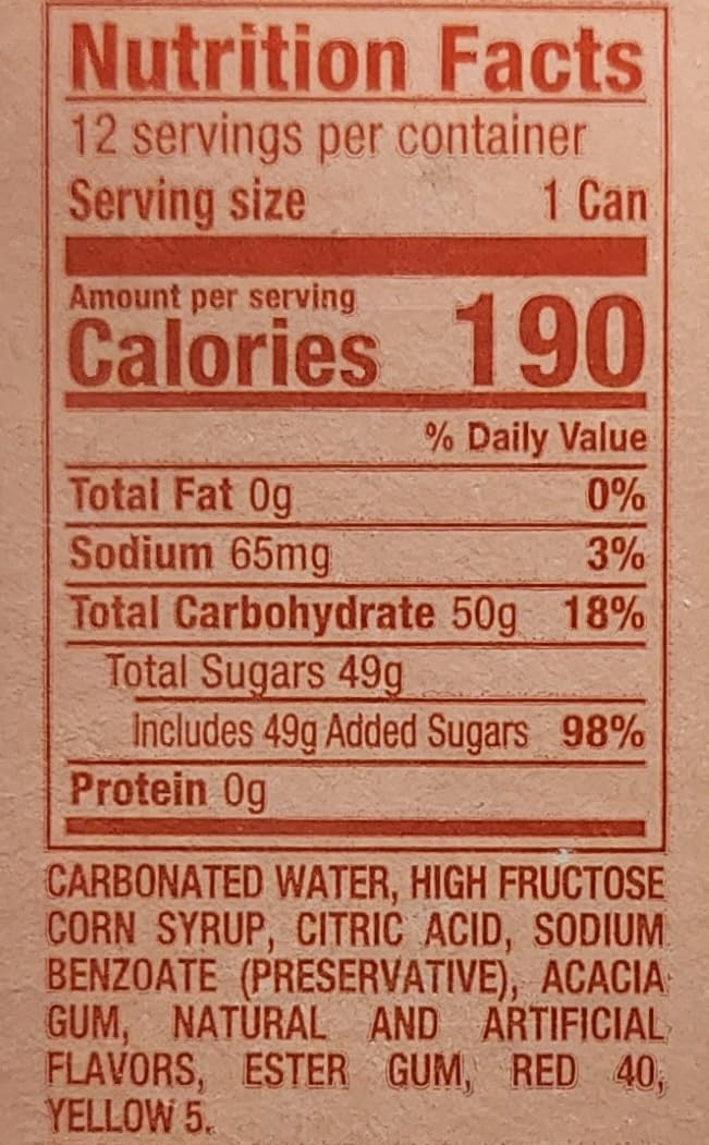 15 Pack Orange Peach Pineapple Strawberry Grape Variety Soda Pop Soft Drink Crush Cans 12oz