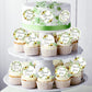 Fyeoxle Edible Sunflowers Cupcake Toppers, Wafer Paper, 1.77 inches, Floral Cake Decor for Weddings and Baby Showers