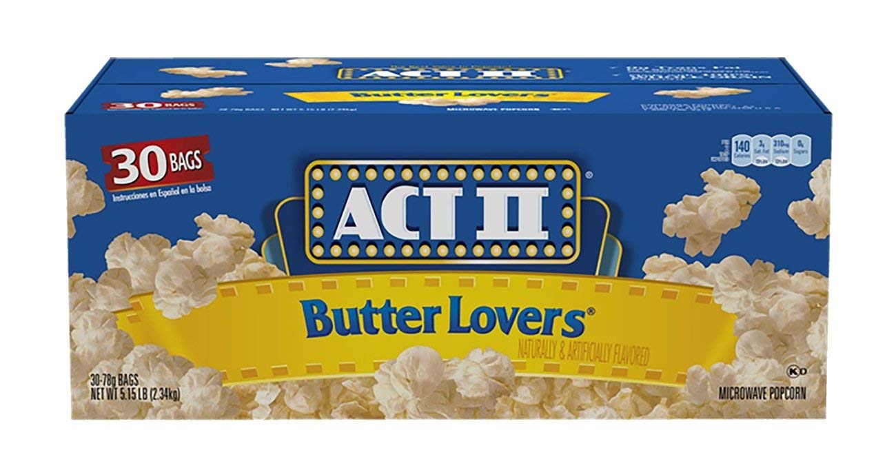Act Ii Butter Lovers Microwave Popcorn (3Oz., 30 Bags)