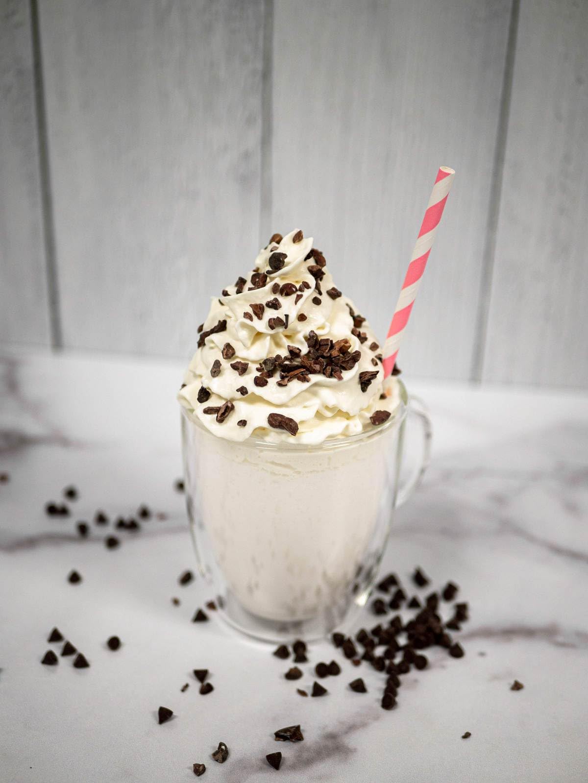 Mocafe Vanilla Latte Reduced Sugar Frappe Mix, Instant Blended Iced Coffee Powder, Sweetened With Splenda, 3Lb Bulk Bag