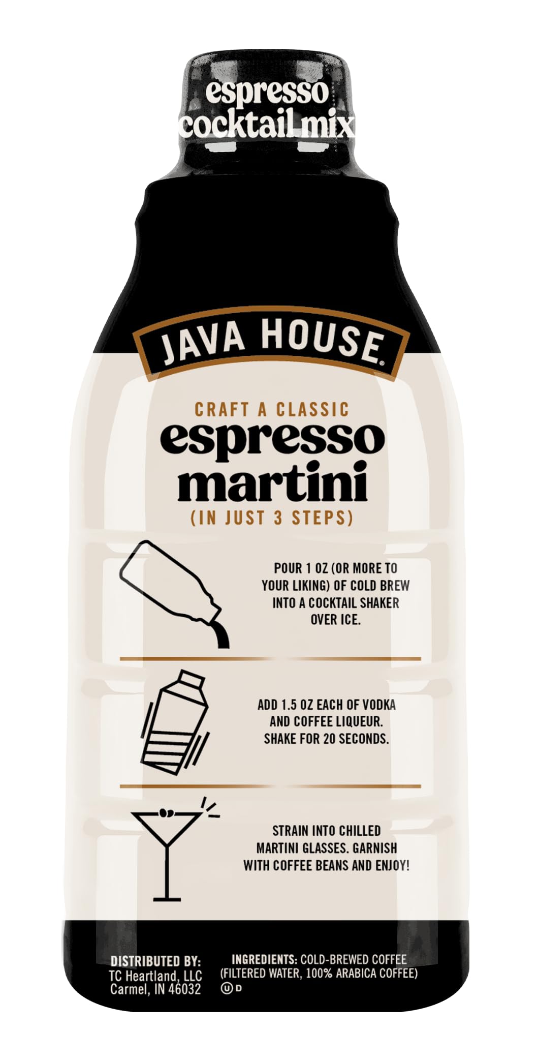 Java House Cold Brew Espresso Cocktail Mix, Liquid Coffee Concentrate, 32 Fl Oz