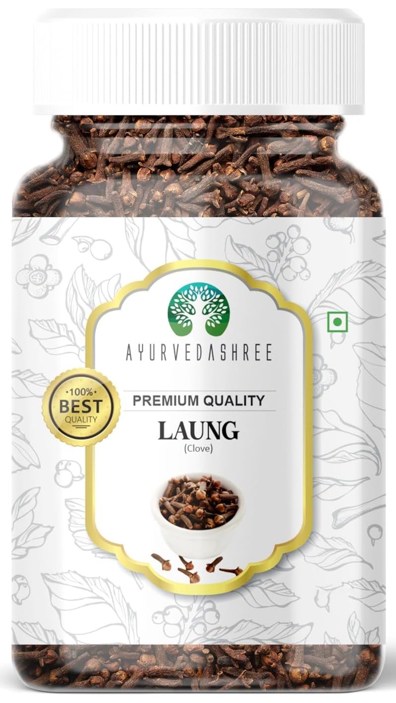 AYURVEDASHREE Whole Cloves (Laung) 100GM - All Natural, Non-GMO, Vegan, Great for Food, Tea, Pomander Balls, and Potpourri