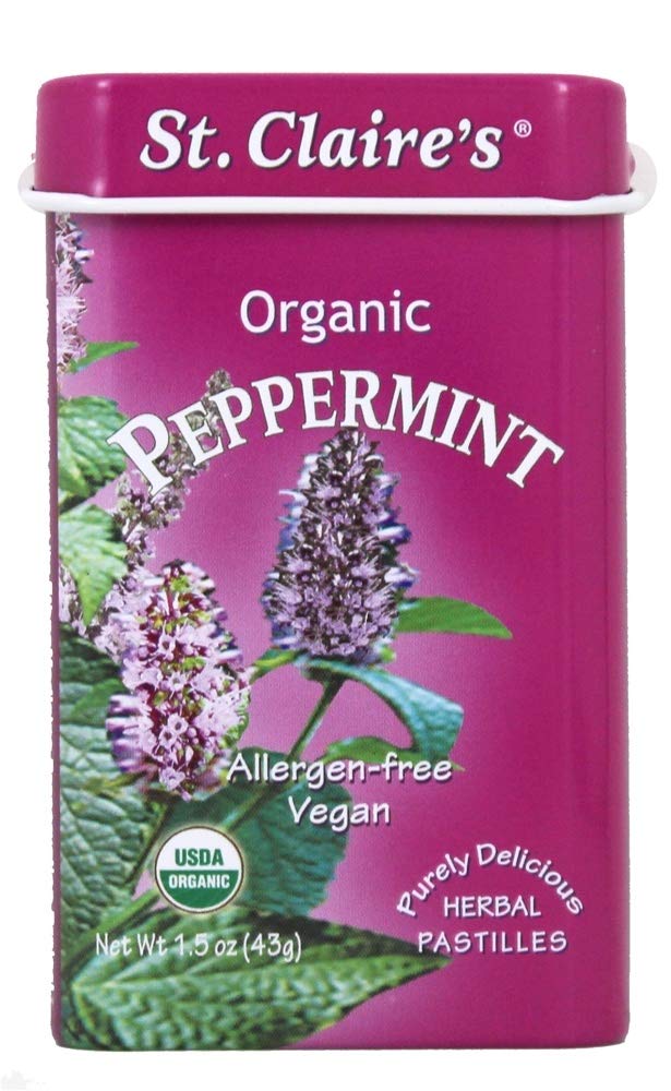 Organic Premium Peppermint Mints St.Claires Organics 1.5 Oz Tin