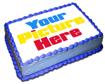 Custom Edible Cake Image Personalized Make Your Own Cake Toppers 1/4 8 X 11 Inches Birthday Cake Topper