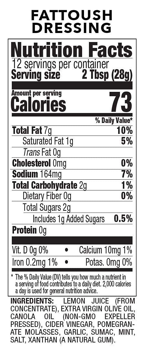 Fattoush Mediterranean Dressing and Marinade 12 FL OZ (1)