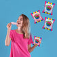 Fruidles Cotton Candy Blue and Pink Party Flavors Supplies Birthday Treats for Kids, Kosher, 1oz Bag (12-Pack)