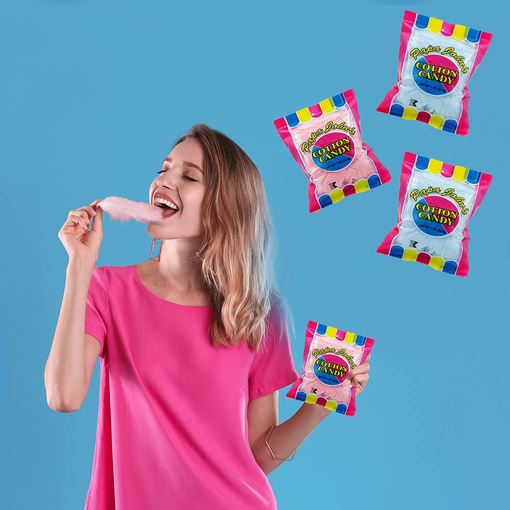 Fruidles Cotton Candy Blue and Pink Party Flavors Supplies Birthday Treats for Kids, Kosher, 1oz Bag (12-Pack)