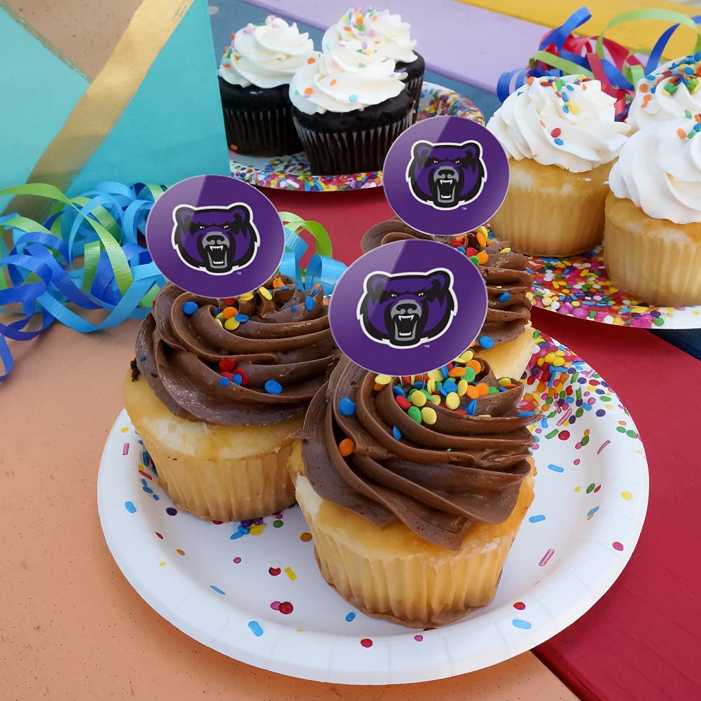 University Of Central Arkansas Primary Logo Cupcake Picks Toppers Decoration Set Of 6