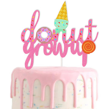 Donut Cake Toppers Candyland Dount Grow Up Cake Decorations With Donut Pink Candy For Dount Grow Up Themed Baby Shower Party