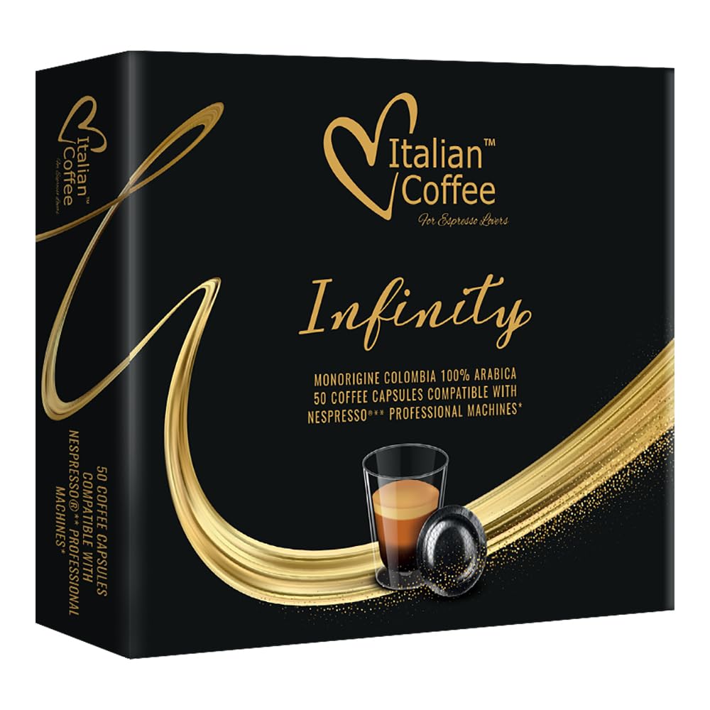 ITALIAN COFFEE FOR ESPRESSO LOVERS Coffee Pods Compatible with Nespresso PRO Machines, 50 Count (Pack of 1)