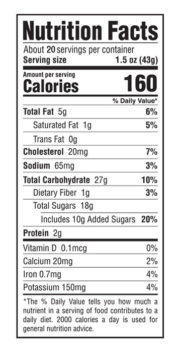 Claxton Fruit Cake - 2 Lb. Dark Recipe - Solid Loaf