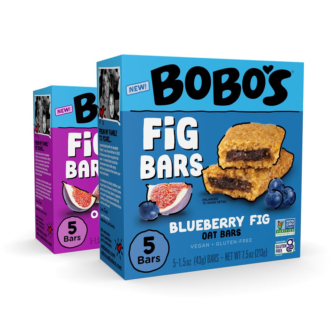 Bobos Fig Bar (20  Variety Pack)  Soft Baked  Non-GMO  Vegan  Snack Bar  Gluten Free