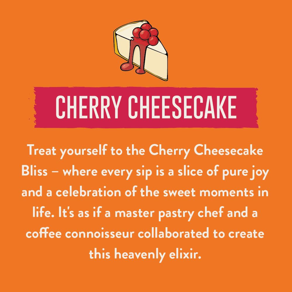 Two Rivers Coffee Cherry Cheesecake Ground Coffee, Flavor Enhanced, 100% Arabica, 10 Ounce Bag