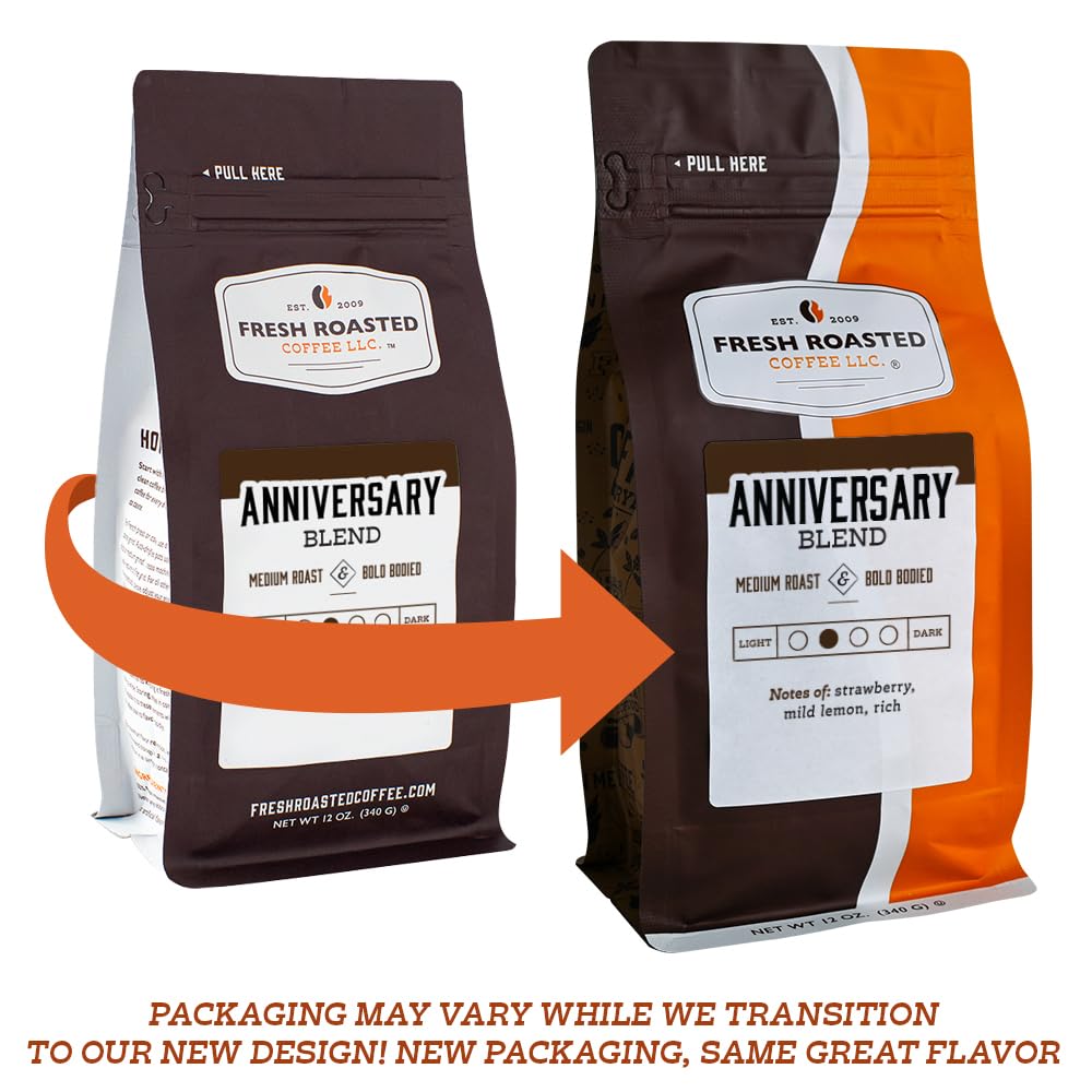 Fresh Roasted Coffee, Tanzanian Peaberry, 12 Oz, Light Roast, Kosher, Ground