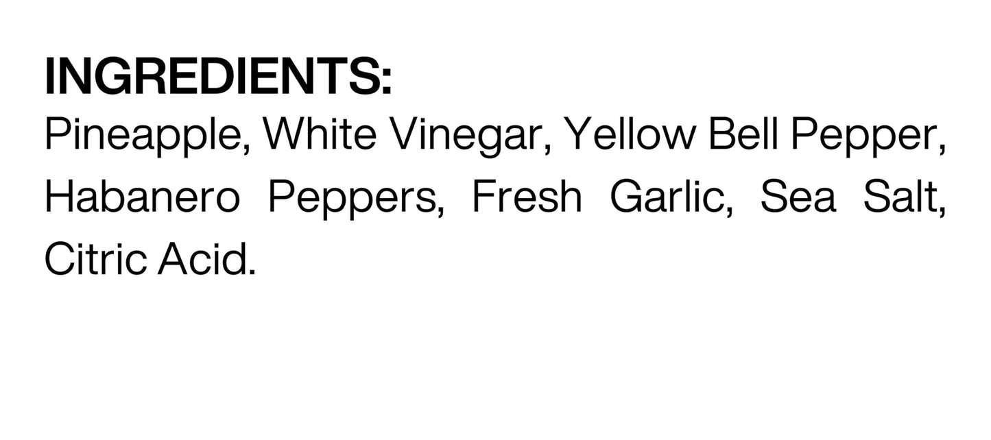 Buc-ees Pineapple Habanero Hot Sauce - Sweet & Spicy, Gluten Free, 5 oz Bottle