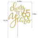 Qertesl Gold Glitter Cheers To 65 Years Cake Topper, Happy 65Th Birthday Cake Decorations,Perfect For 65 Years Cake Decorating,W