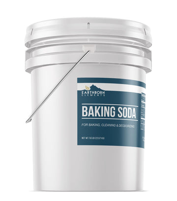 Earthborn Elements Baking Soda, 5 Gallon Bucket, Cooking, Baking, Cleaning, Deodorizing