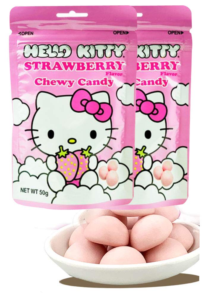 Milk Chewy Candy 50G (Hello Kitty Strawberry, 8 Packs)