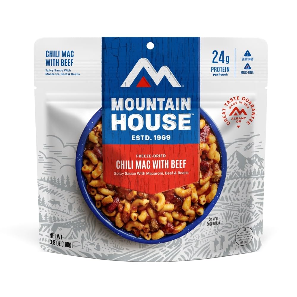 Mountain House Chili Mac With Beef  Freeze Dried Backpacking & Camping Food  6-Pack