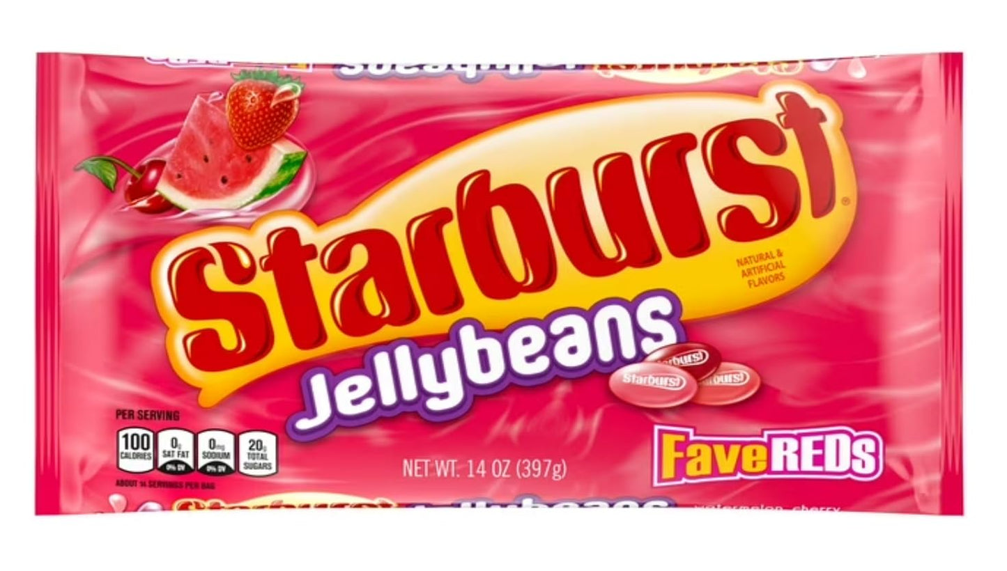 Starburst Jelly Beans - 2-Pack Fave Reds Jelly Beans And Original (14 Oz Each) - Sweet Fruit Jelly Candy - Delicious Holiday Var