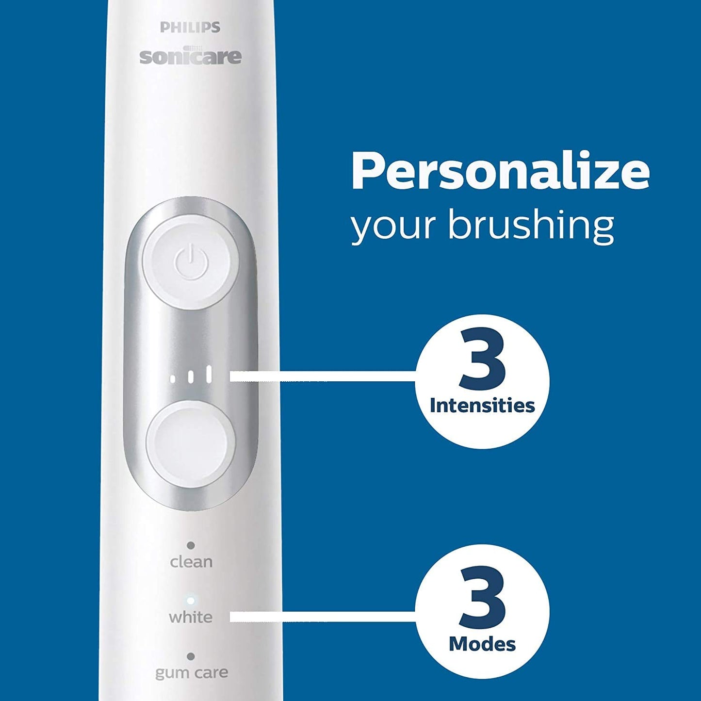 Philips Sonicare Protectiveclean 6500 Rechargeable Electric Power Toothbrush With Charging Travel Case And Extra Brush Head, Whi