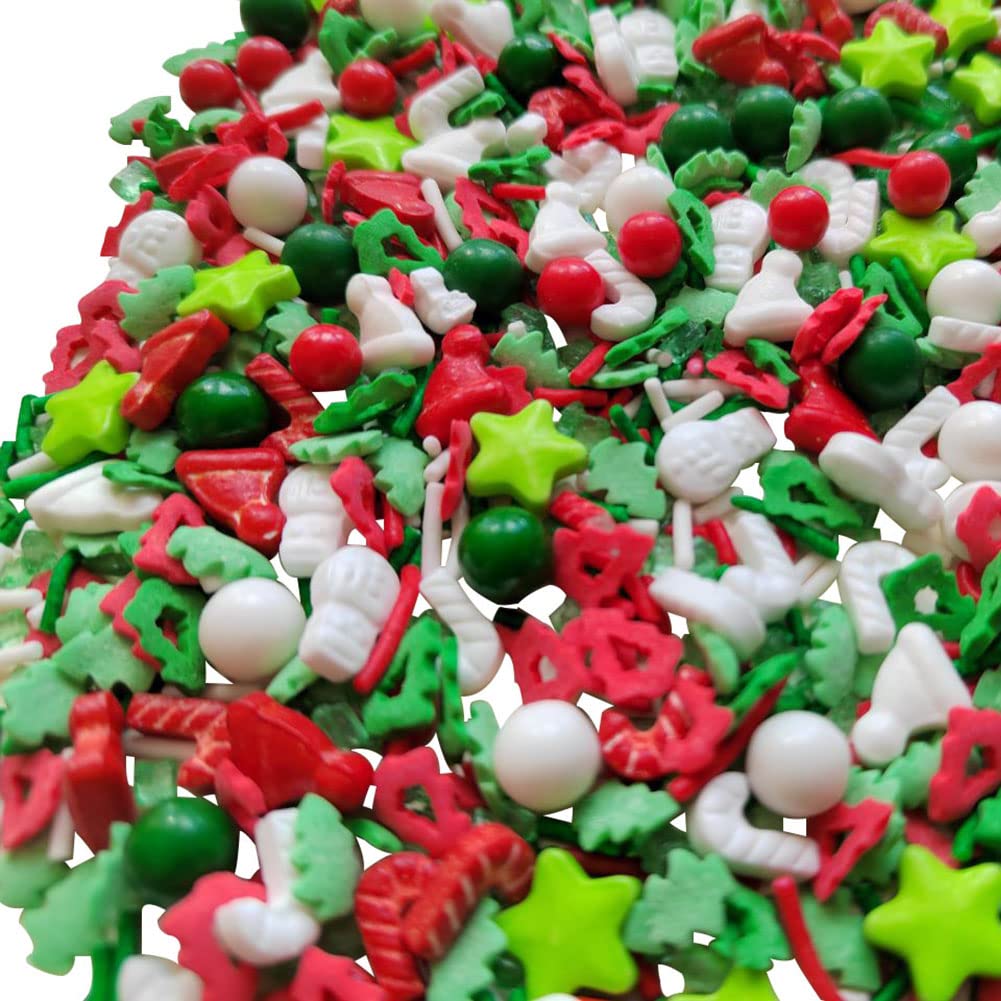 Eastron 1 Bottle Edible Christmas Sprinkles- Cake Sprinkles Decoration - Sprinkles For Baking - Cupcake And Cake Topper - Sprink