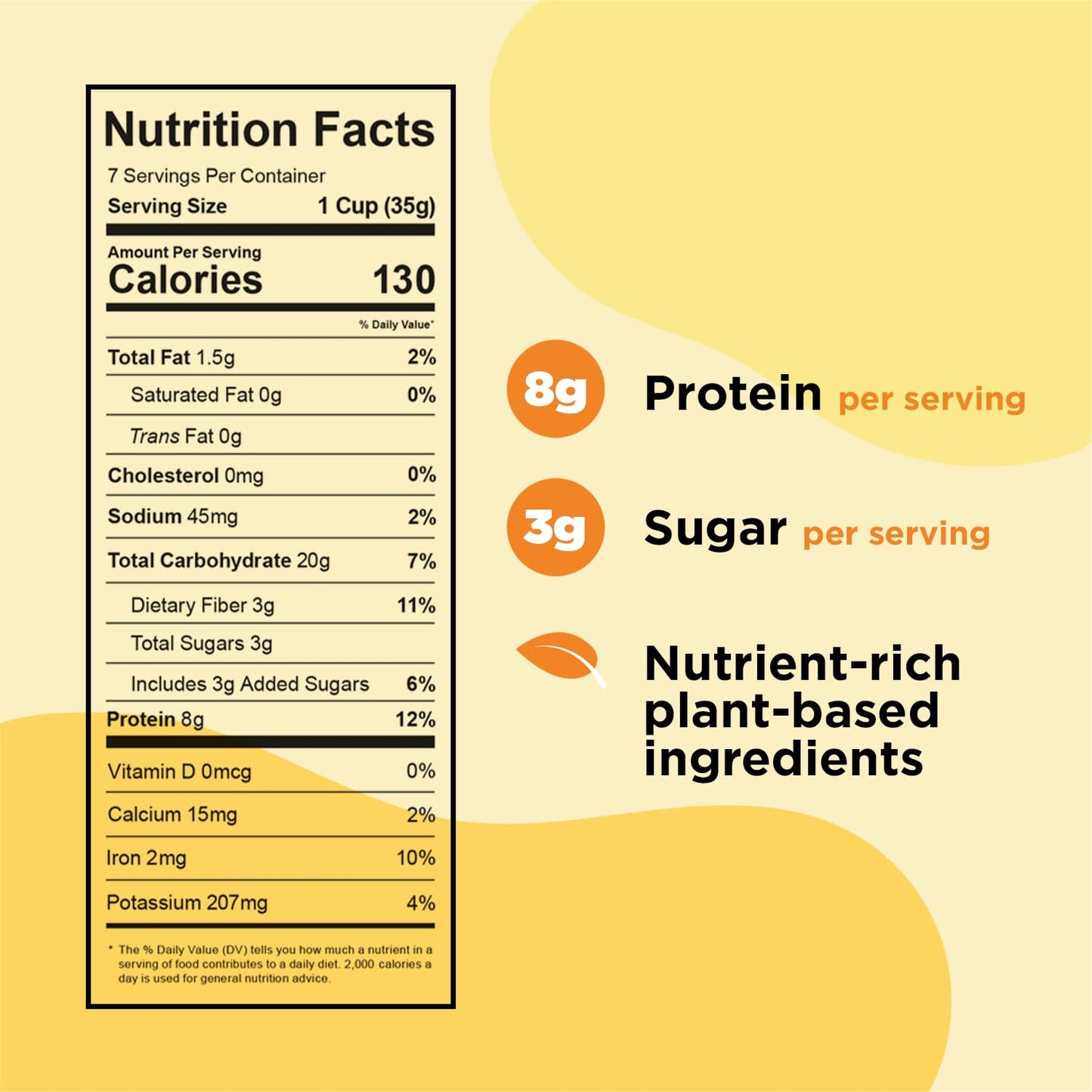 Plant-Based And Vegan Breakfast Cereal By Three Wishes - Honey, 4 Pack - More Protein And Less Sugar Snack - Gluten-Free, Grain-