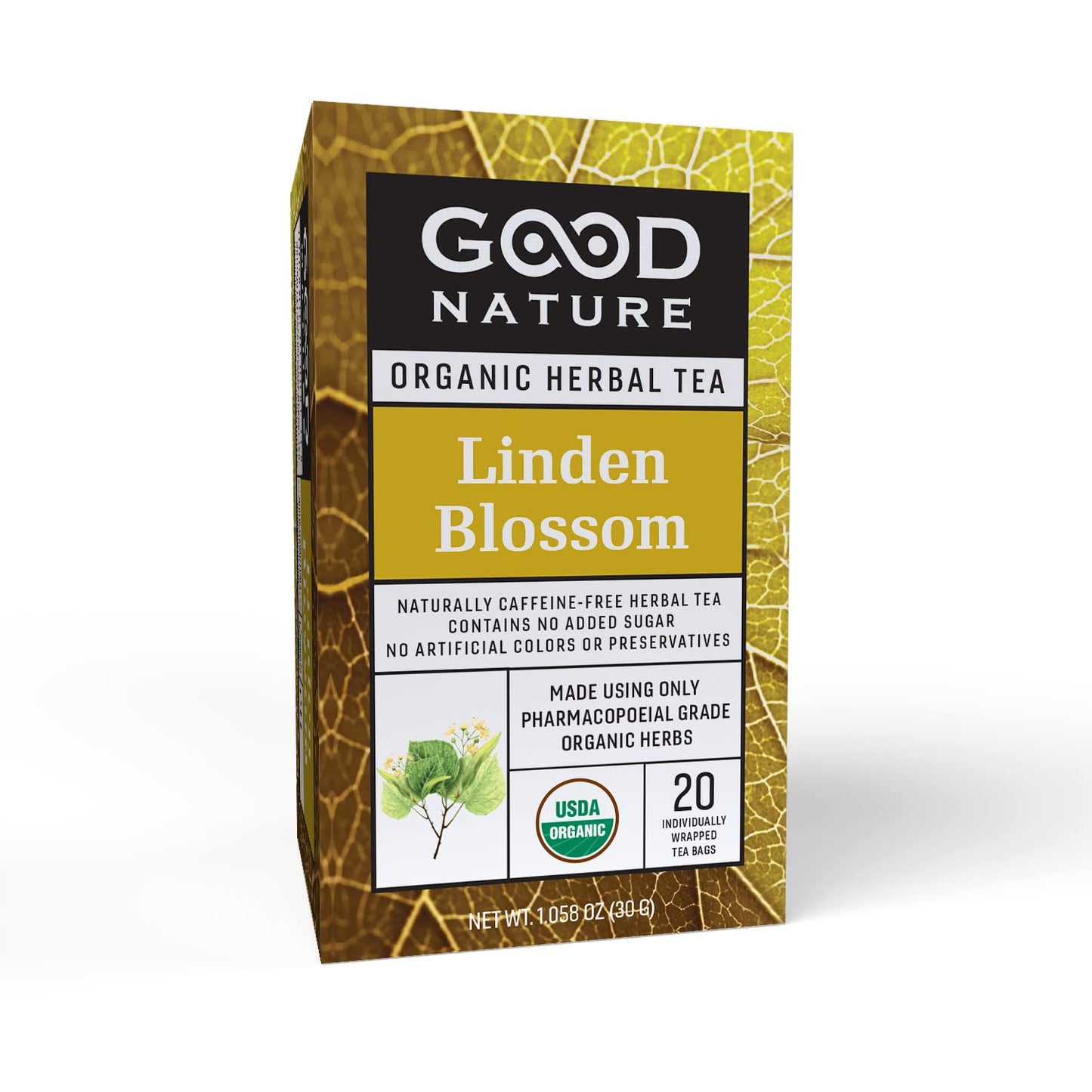 Good Nature Organic Linden Blossom Tea, 1.07 Ounce, 20 Tea Bags