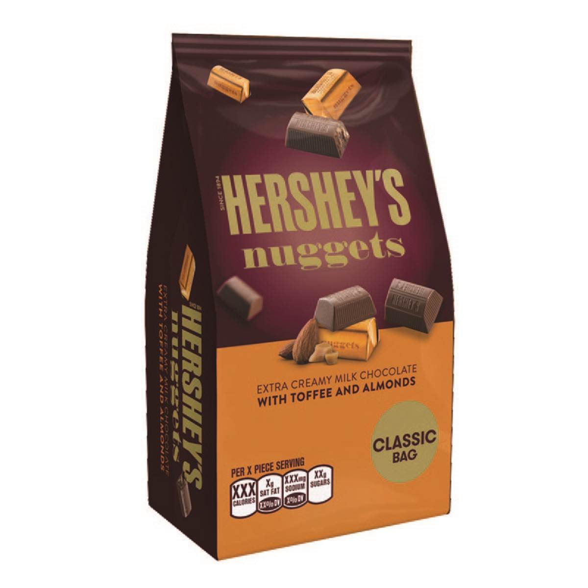 HERSHEYS Nuggets Milk Chocolate with Toffee and Almonds, 10.56 Oz (Pack of 3)