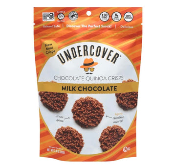Undercover Milk Chocolate Quinoa Crisps, Gluten Free, Nut Free, School Safe Snack 15 ounce (435 grams)