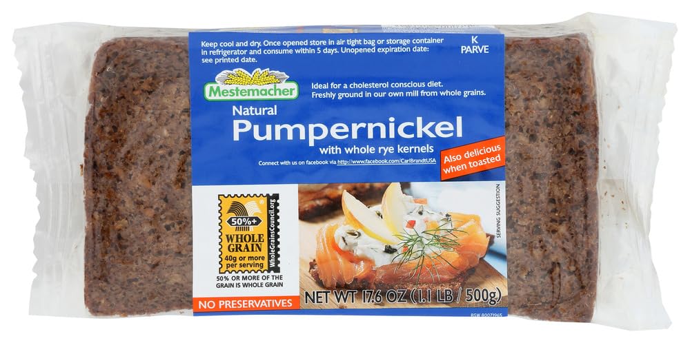 Mestemacher Pumpernickel Bread 17.6 oz each (1 Item Per Order)