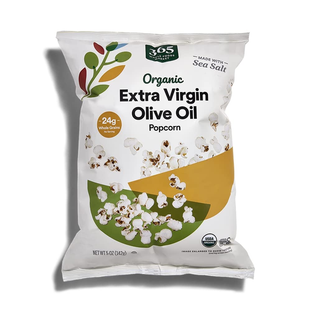 365 by Whole Foods Market  Organic Extra Virgin Olive Oil and Sea Salt Popcorn  5 Ounce