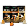 Coffeeza Flavoured Variety Pack Aluminium Coffee Capsules Caramel, Hazelnut And Vanilla (30 Pods)