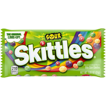 Skittles Sour Flavored Candy, 1.8 Oz