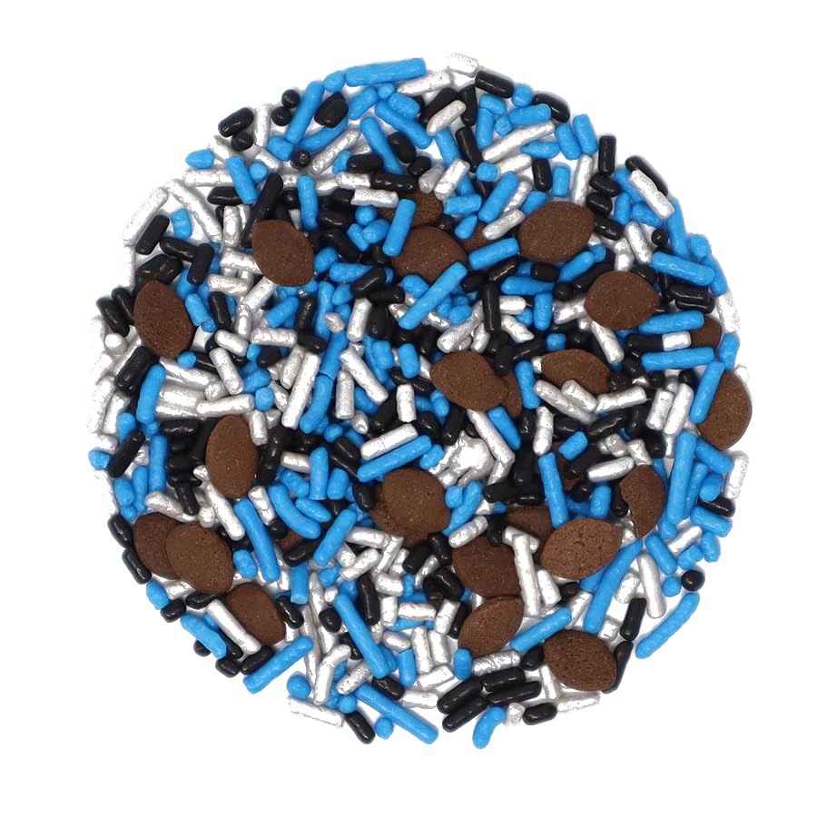 Mystic Sprinkles The Big Football Game Jimmy Mix 3Oz Bottle (Blue, Silver & Black 3Oz)