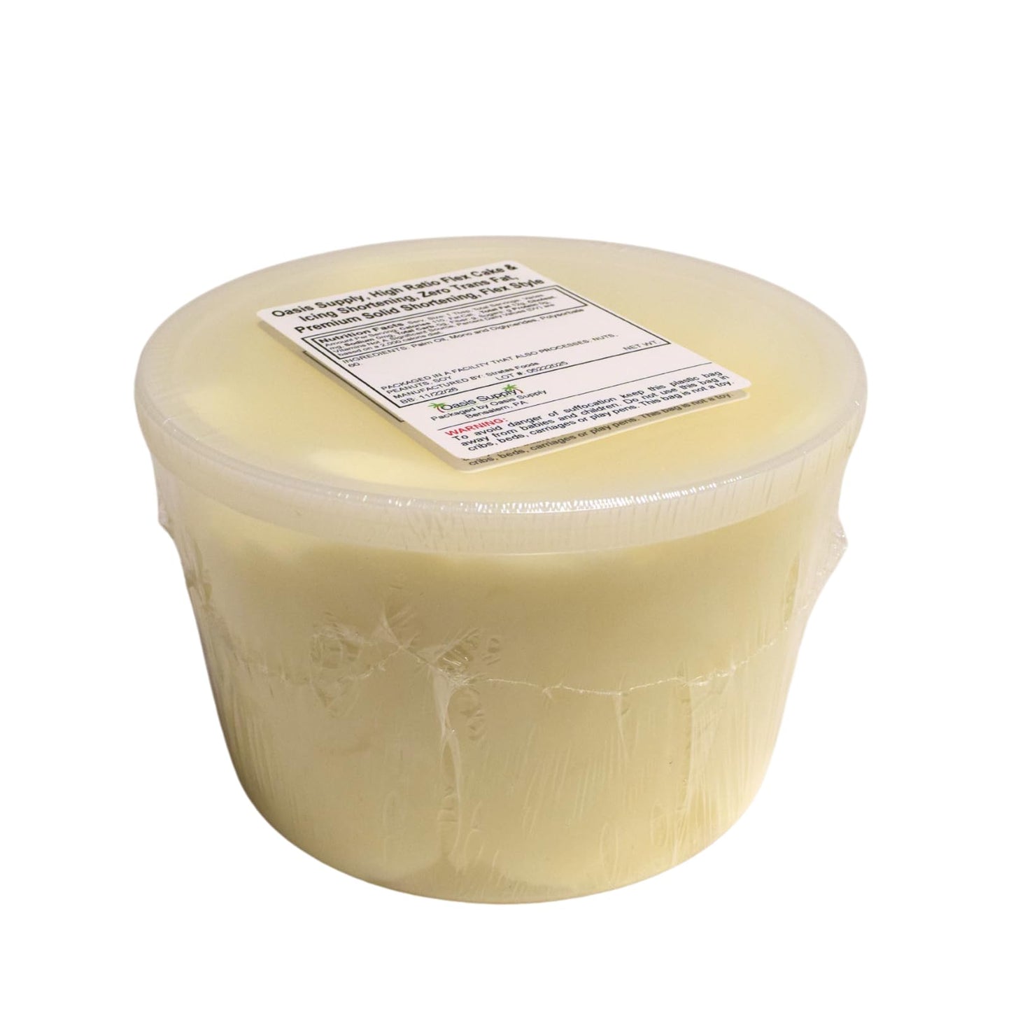 Oasis Supply High Ratio Flex Cake & Icing Shortening, Zero Trans Fat, 5 LBS, Ultra White