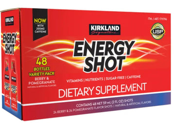 Kirkland Signature Energy Shot, 2 Fl Oz, Pack of 48 Bottles, Model SUVELAM
