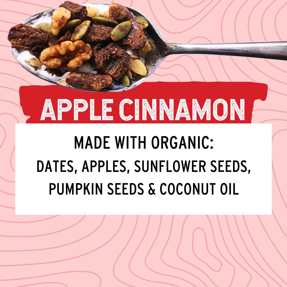 Wildway Keto Granola with Organic Ingredients | Apple Cinnamon | Grain-Free, Gluten-Free Cereal | Vegan, Low Carb & No Sugar Add