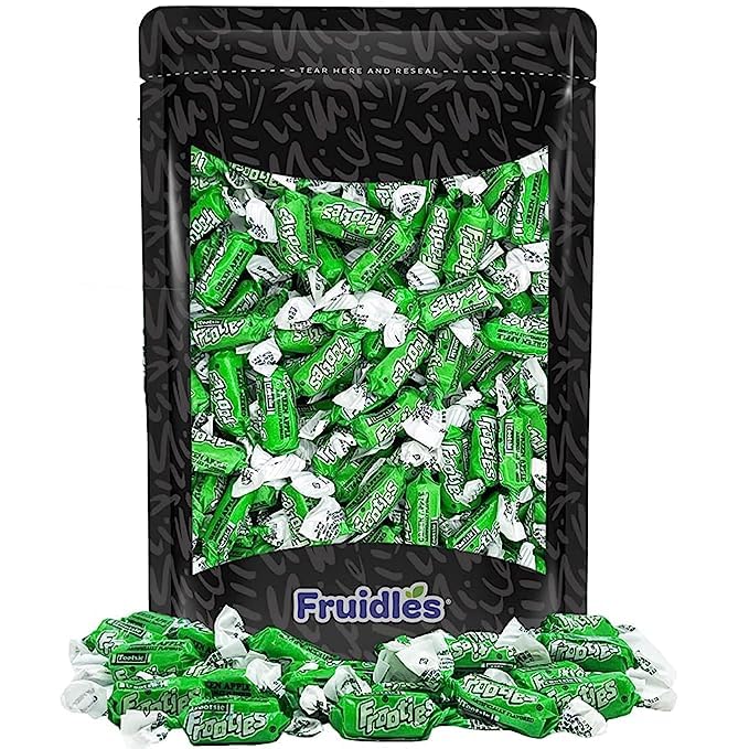 Fruidles Tootsie Roll Original Green Apple Twist Midgees, Peanut-Free, Gluten-Free, Kosher Certified, Individually Wrapped, Appr