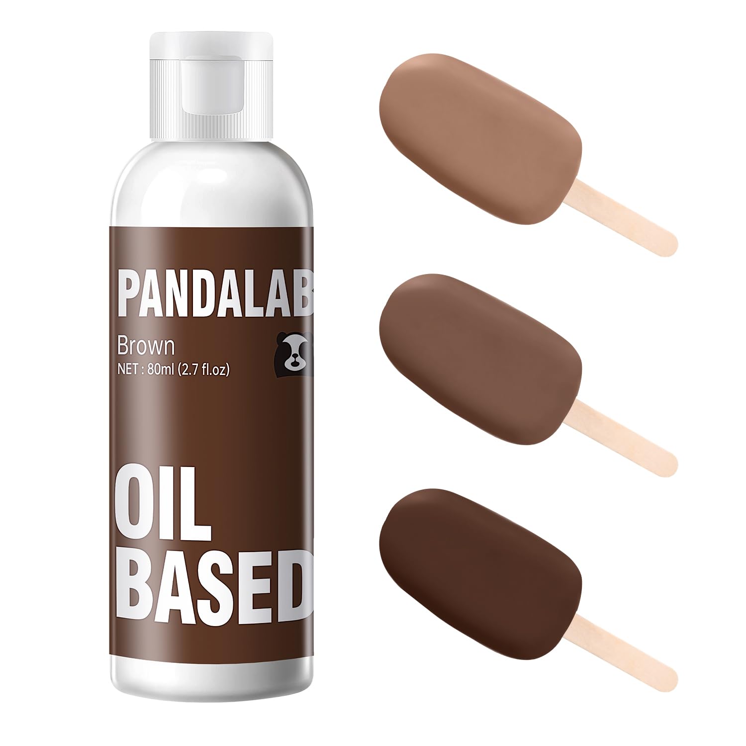Pandalab Brown Oil Based Food Coloring - Edible Dye for Baking, 2.7 Fl Oz