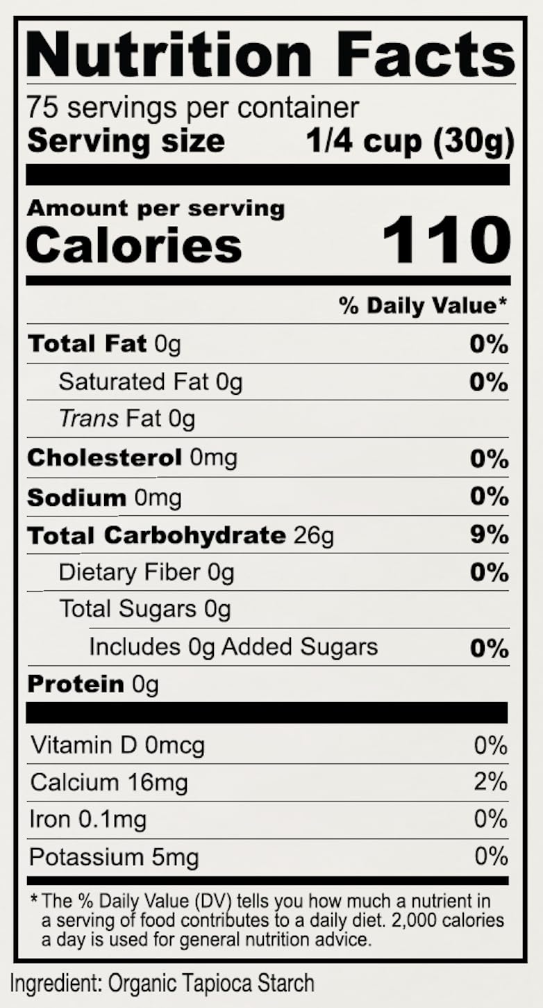 Anthonys Organic Tapioca Flour Starch, 5lbs, Gluten Free & Non GMO