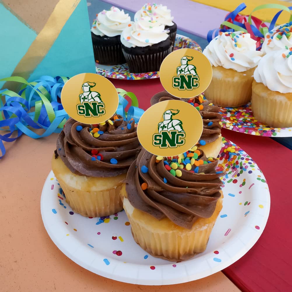 St. Norbert College Secondary Logo Cupcake Picks Toppers Decoration Set Of 6