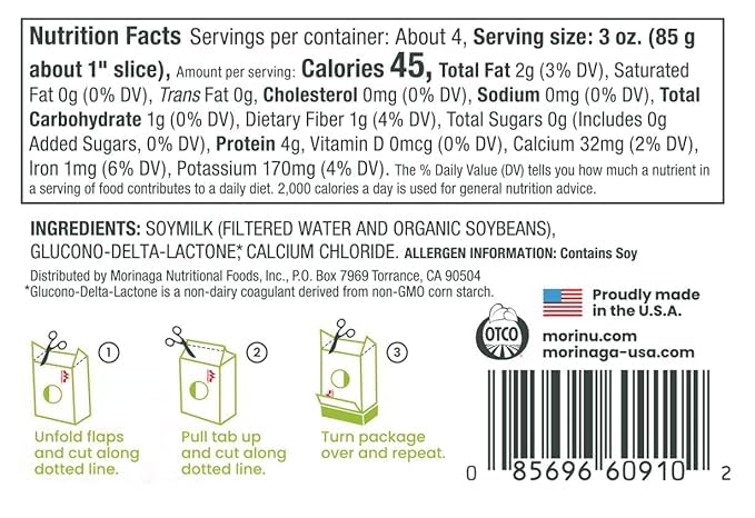 Mori-Nu Silken Tofu Organic | Velvety Smooth And Creamy | Low Fat, Gluten-Free, Dairy-Free, Vegan, Made With Non-Gmo Organic Soybeans, Ksa Kosher Parve | Shelf-Stable | 12.0 Oz X 3 Packs