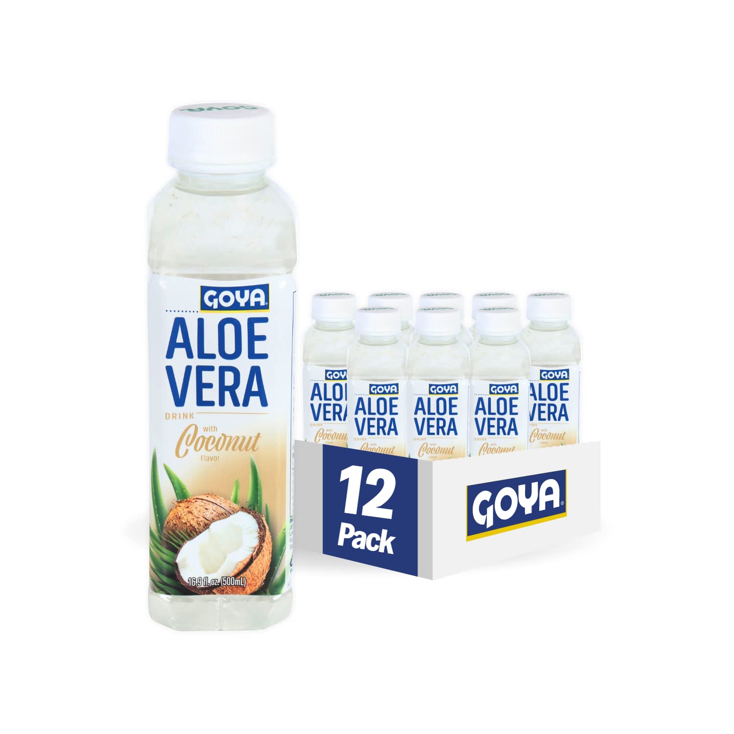 Goya Foods Goya Aloe Vera Drink With Coconut Flavor, 16.9 Fl Oz (Pack Of 12)