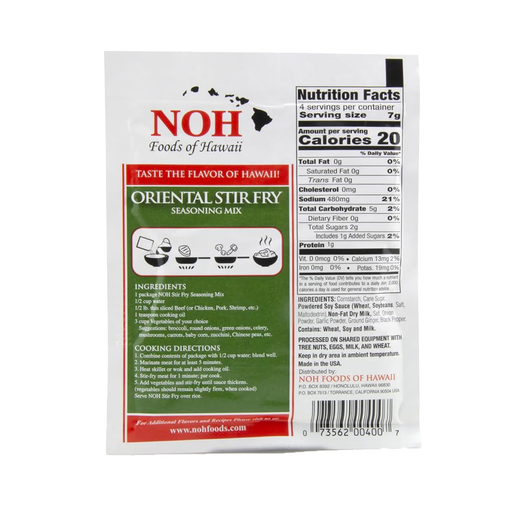 NOH Foods Seasoning Packets - Oriental Stir Fry Mix, 1.5 oz, Pack of 3