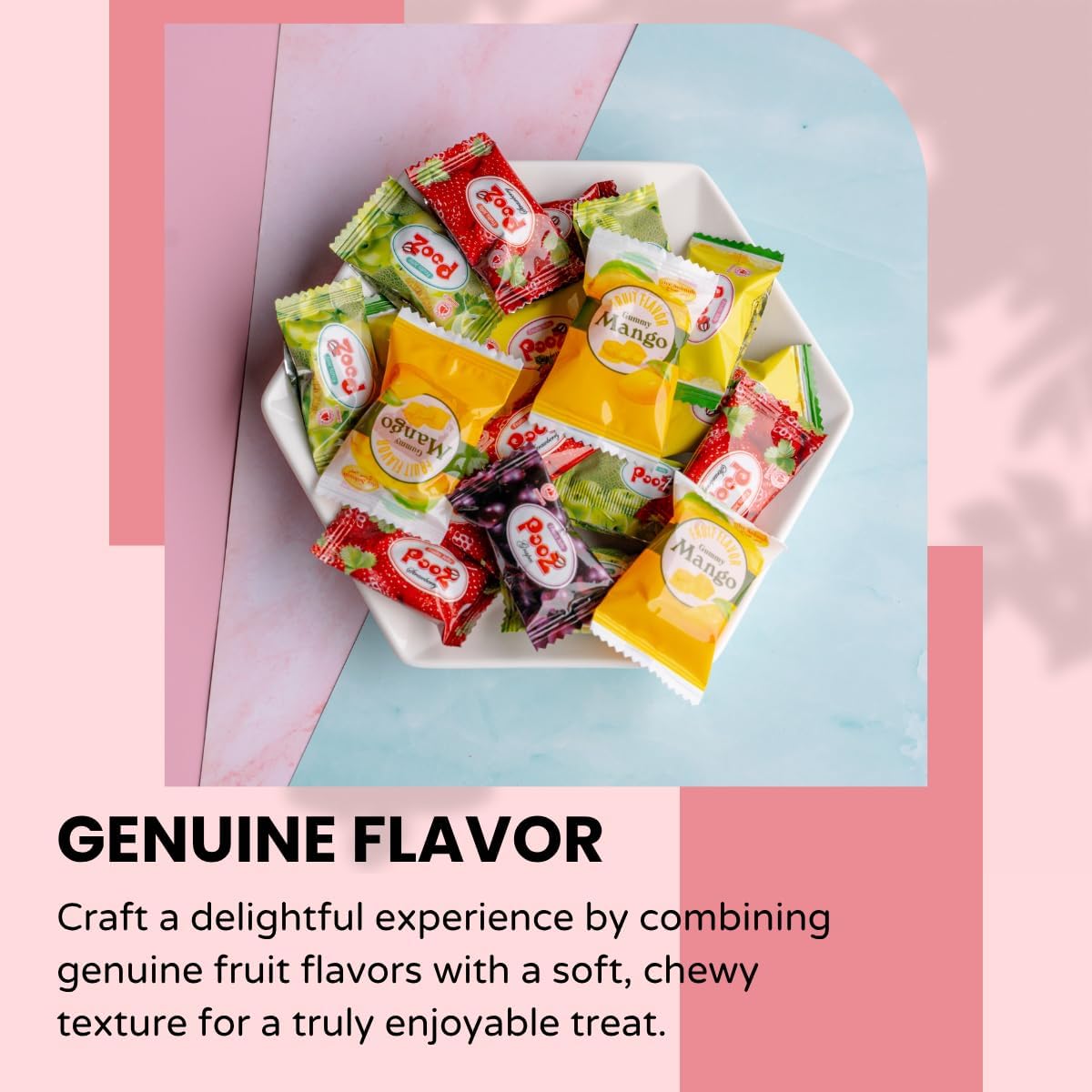 Asian Candy Variety Box - Korean, Japanese, China, Taiwan, and Vietnam. 2.10 lb Bulk Box - 200 Individually Wrapped Gummies, Taf