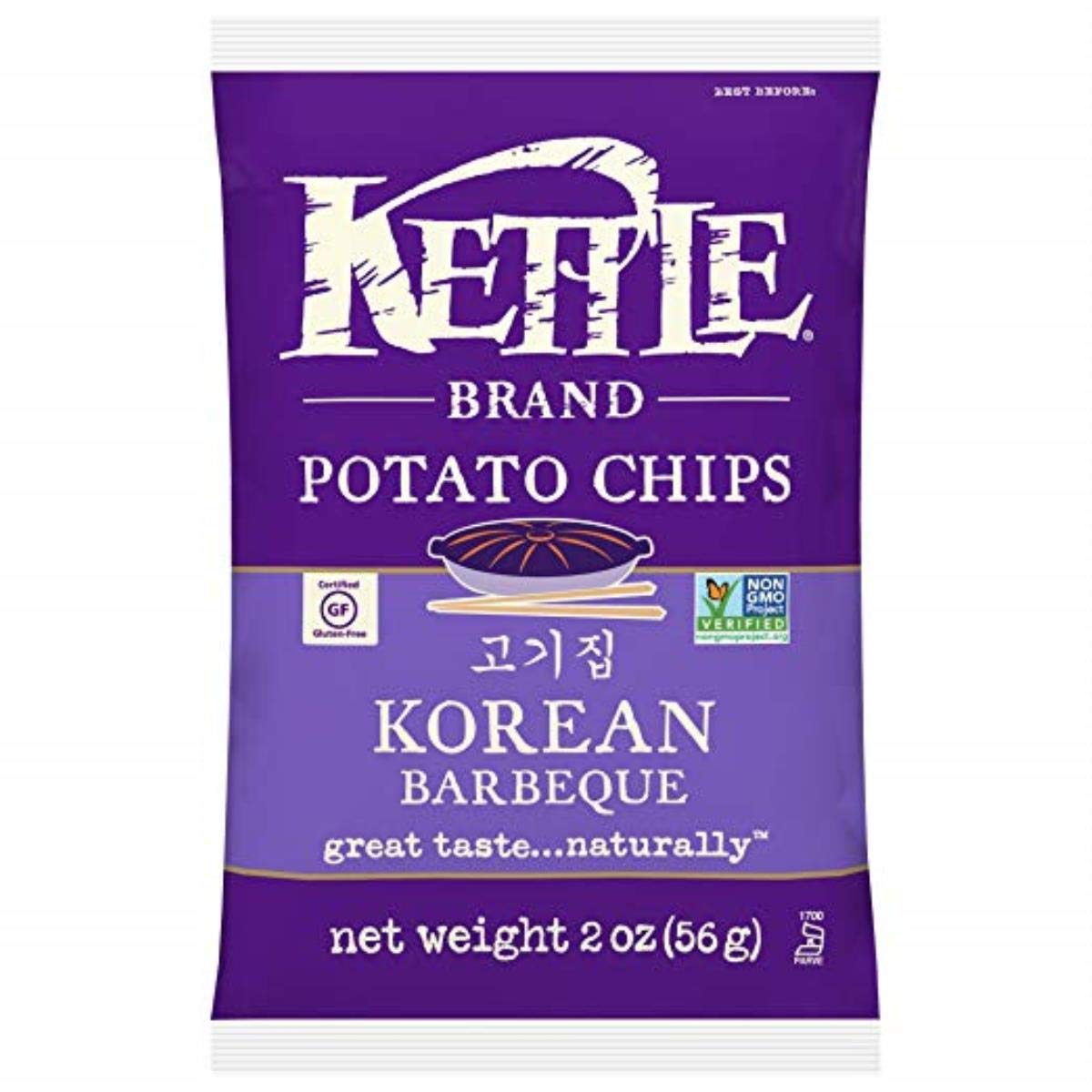 Kettle Brand Potato Chips, Sea Salt, 2 Ounce Bags (Pack Of 24)